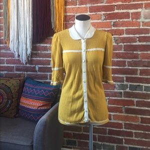 H&M perfect mustard cardigan lewk
